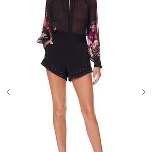 Camilla XS High Cut Shorts Black Studs Mirror Mirror 💖NWT
